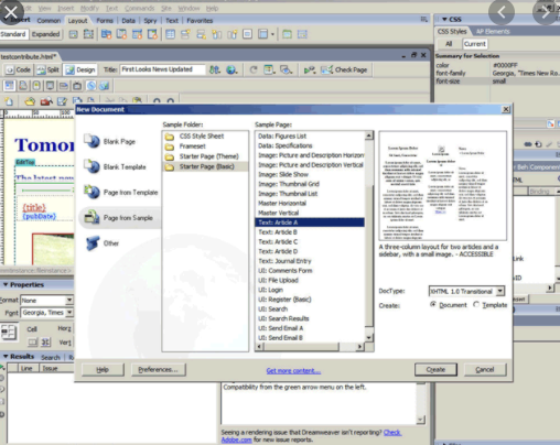 Macromedia Dreamweaver 8 Templates Free Download